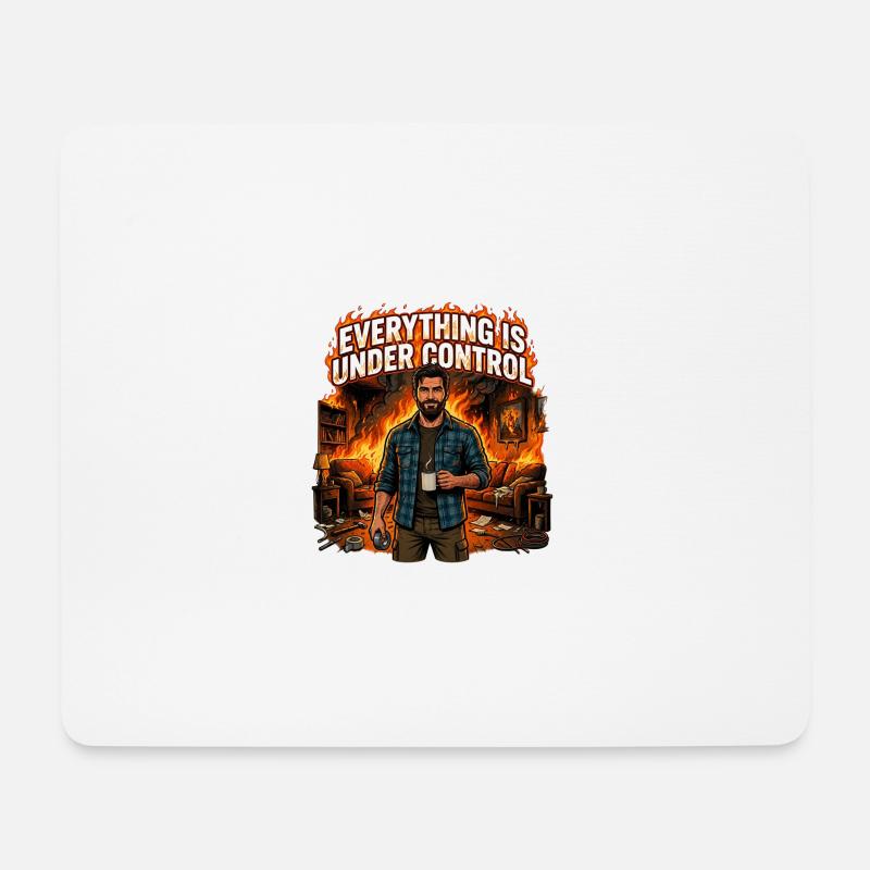 Alles ist unter Kontrolle: Lustiges, sarkastisches Chaos - Mousepad (Querformat) - Weiß