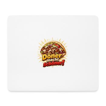 Döner macht schöner - Mousepad (Querformat) - Weiß - Vorne