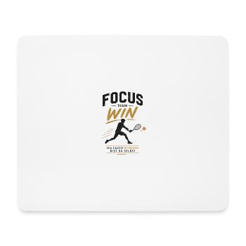 Fokus Train Win Tennis Design - Mousepad (Querformat) - Weiß - Vorne