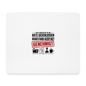 Ruhestand - Akte geschlossen  - Mousepad (Querformat) - Weiß - Vorne