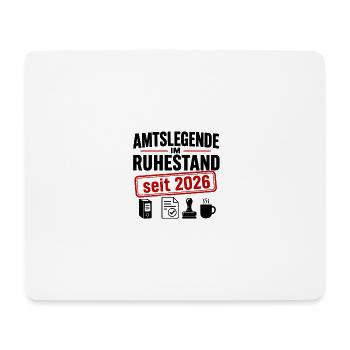 Amtslegende im Ruhestand seit 2026 - Mousepad (Querformat) - Weiß - Vorne