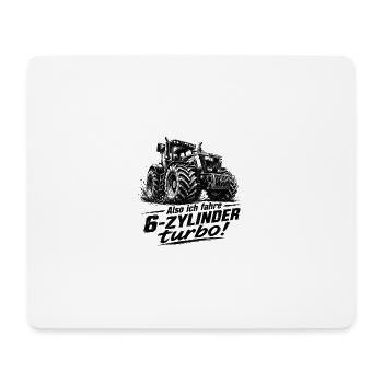 TurboTraktor Kraftspruch - Mousepad (Querformat) - Weiß - Vorne