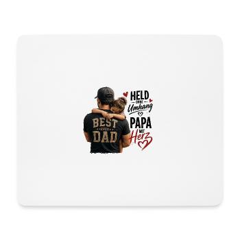 Best Dad Ever Herzumarmung - Mousepad (Querformat) - Weiß - Vorne
