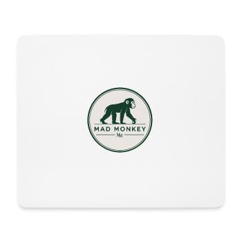 Mad Monkey Logo Badge - Mouse Pad (horizontal) - white - Front