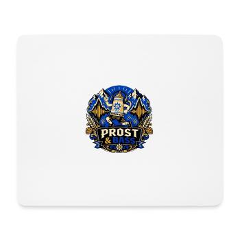Chope de bière avec casque – Festival de musique - Tapis de souris (format paysage) - blanc - Devant