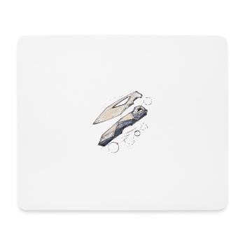 Formes géométriques de lames - Tapis de souris (format paysage) - blanc - Devant
