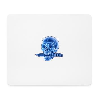 Dague du Crâne Bleu - Tapis de souris (format paysage) - blanc - Devant