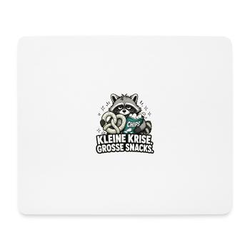 Kleine Krise, große Snacks - Mousepad (Querformat) - Weiß - Vorne