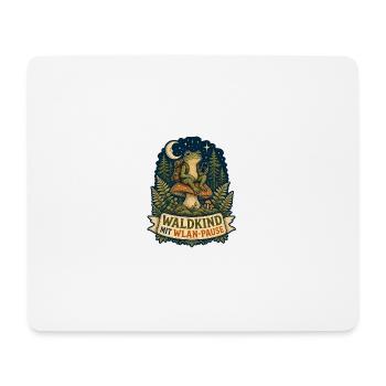 Waldkind mit WLAN-Pause - Mousepad (Querformat) - Weiß - Vorne