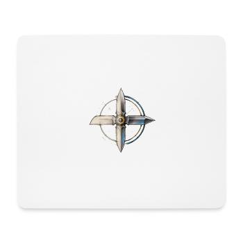 Conception de l’étoile de boussole steampunk - Tapis de souris (format paysage) - blanc - Devant
