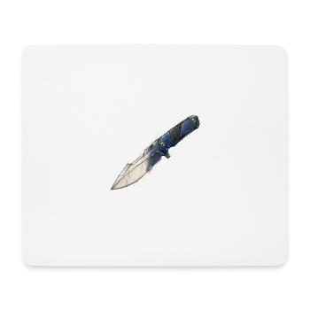 Sketched Dagger with Blue Blade - Mouse Pad (horizontal) - white - Front