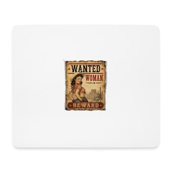 wanted_woman - Tapis de souris (format paysage) - blanc - Devant