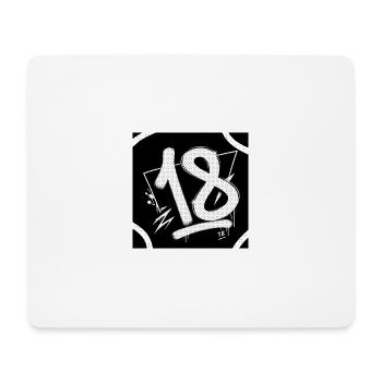 18 Graffiti Halftone Digits - Mouse Pad (horizontal) - white - Front