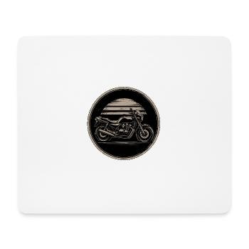 Vintage Motorrad Emblem Sonnenkreis - Mousepad (Querformat) - Weiß - Vorne