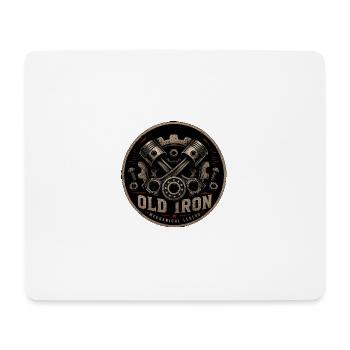 Old Iron Mechanische Legende - Mousepad (Querformat) - Weiß - Vorne