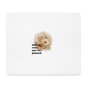 Blumenzeit Vintage Bouquet - Mousepad (Querformat) - Weiß - Vorne