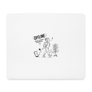 Offline Abenteuer Wanderin Pfadzeichen - Mousepad (Querformat) - Weiß - Vorne