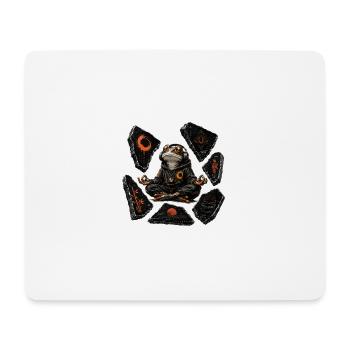 Meditating Frog Pullover Hoodie Zen - Mouse Pad (horizontal) - white - Front
