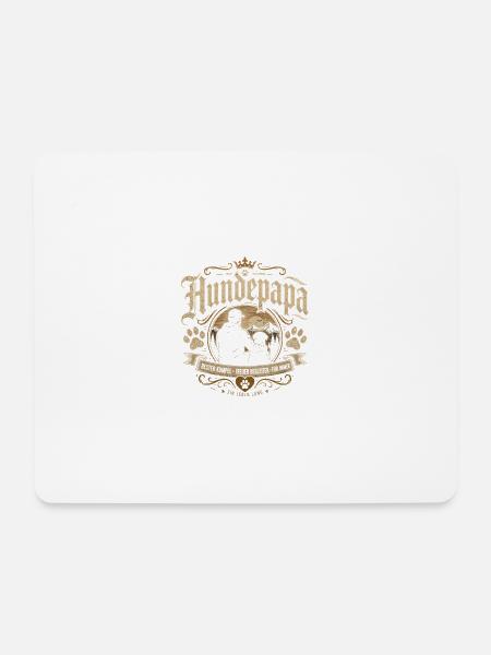 Hundepapa Vintage Blackletter - Mousepad (Querformat) - Weiß