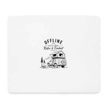 Offline Natur & Freiheit Roadtrip - Mousepad (Querformat) - Weiß - Vorne