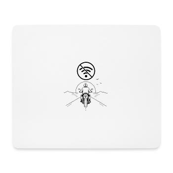Freedom on two wheels - Mouse Pad (horizontal) - white - Front