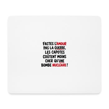 Faites l’amour, pas la guerre - Tapis de souris (format paysage) - blanc - Devant