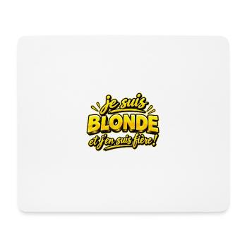 Je suis blonde - Tapis de souris (format paysage) - blanc - Devant