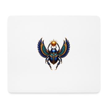 Egyptian Scarab Wing Sun Wreath - Mouse Pad (horizontal) - white - Front