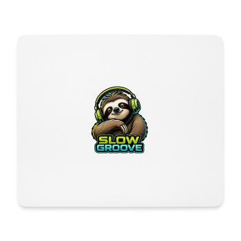 Faultier - Slow Groove - Mousepad (Querformat) - Weiß - Vorne