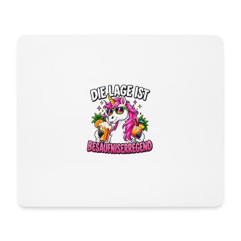 Besäufniserregendes Einhorn Party - Mousepad (Querformat) - Weiß - Vorne