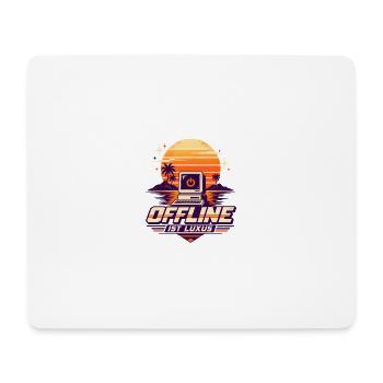 Offline ist Luxus Retro Computer - Mousepad (Querformat) - Weiß - Vorne
