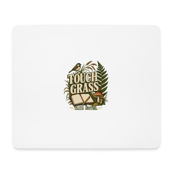 Nature Journaling - Touch Grass Take Notes - Mousepad (Querformat) - Weiß - Vorne