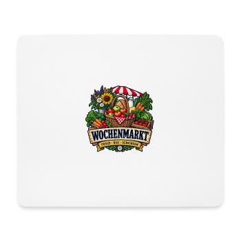 Wochenmarkt – Frisch nah gemeinsam - Mousepad (Querformat) - Weiß - Vorne