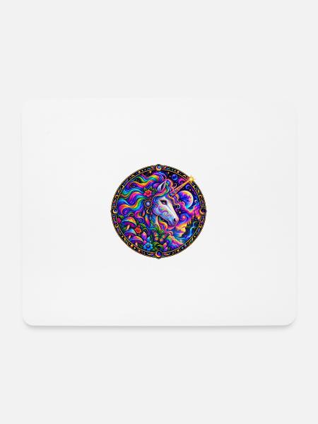 Einhorn - Mousepad (Querformat) - Weiß