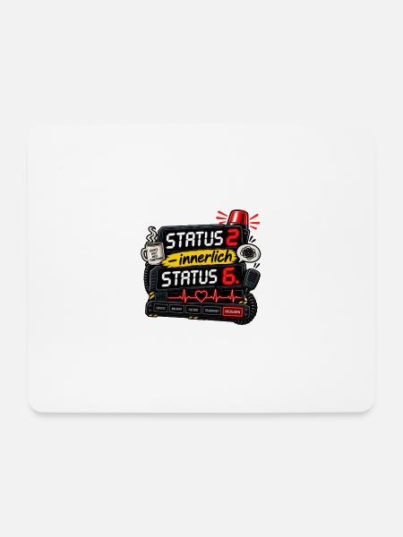 Neonstatus Innerlich Puls Kaffee - Mousepad (Querformat) - Weiß