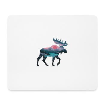Abendmoose Panorama - Mousepad (Querformat) - Weiß - Vorne