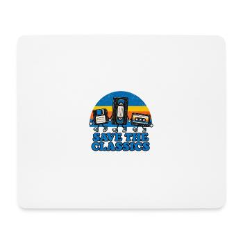 Save the Classics Kassette - Mousepad (Querformat) - Weiß - Vorne