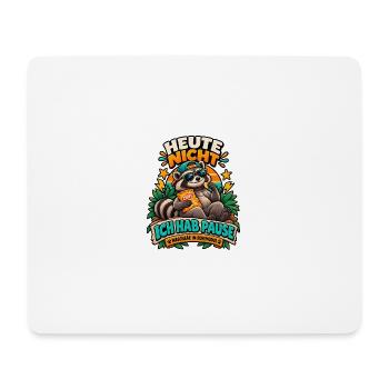 Waschbär Pause - Mousepad (Querformat) - Weiß - Vorne