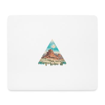 Geometrische Wüstenlandschaft Dreieck - Mousepad (Querformat) - Weiß - Vorne