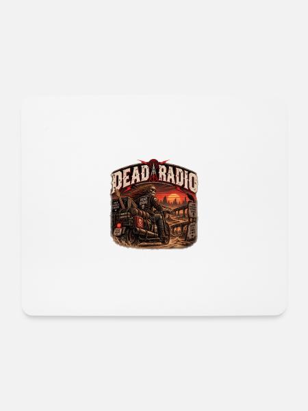 TOTES RADIO | Fahrt auf die letzte Frequenz - Mousepad (Querformat) - Weiß