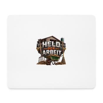 Held der Arbeit Bauernhofmotivation - Mousepad (Querformat) - Weiß - Vorne