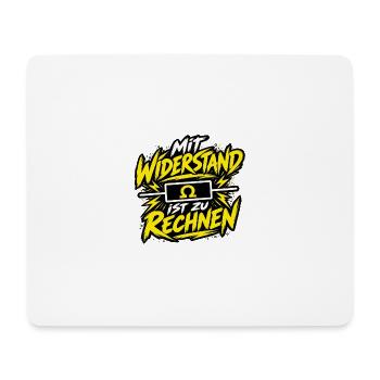 Elektriker – Mit Widerstand ist zu rechnen - Mousepad (Querformat) - Weiß - Vorne