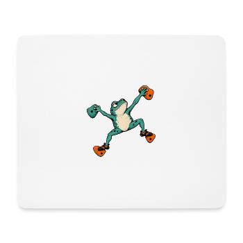Frosch Skateboard Akrobat – Bouldern - Mousepad (Querformat) - Weiß - Vorne