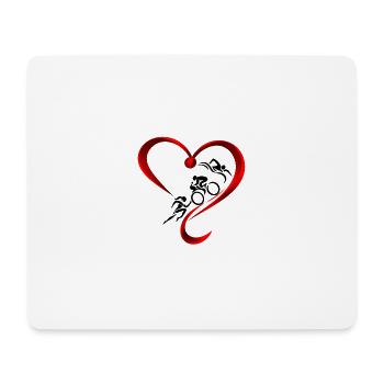 Triathlon-holic - Mousepad (Querformat) - Weiß - Vorne