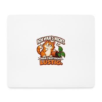 Freche Katze – Ich war’s nicht.  - Mousepad (Querformat) - Weiß - Vorne