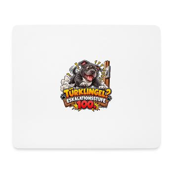 Türklingel und Hundechaos - Mousepad (Querformat) - Weiß - Vorne