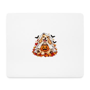 Süßer Geisterhund Halloween - Mousepad (Querformat) - Weiß - Vorne