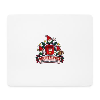 Wichtelpost – Kleine Grüße große Freude - Mousepad (Querformat) - Weiß - Vorne