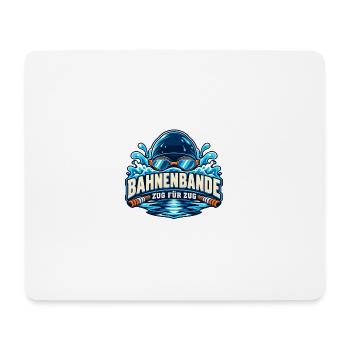 Bahnenbande – Zug für Zug - Mousepad (Querformat) - Weiß - Vorne