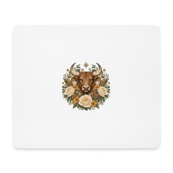 Gartenherz mit Ringelblumen & Gänseblümchen - Mousepad (Querformat) - Weiß - Vorne